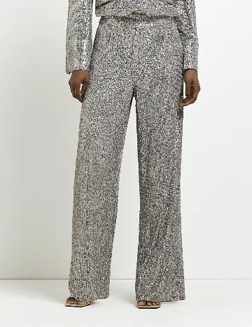 Pantaloni River Island, argintiu