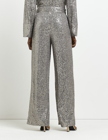 Pantaloni River Island, argintiu