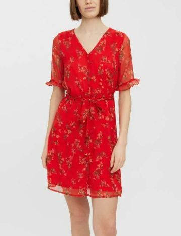 Rochie scurta Vero Moda, rosu