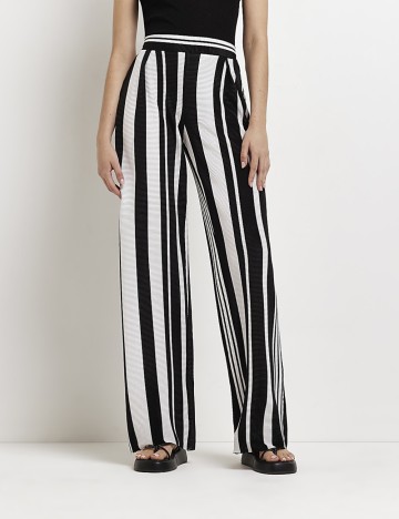 Pantaloni River Island, alb-negru