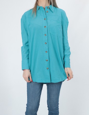 Camasa Oversize River Island, bleu