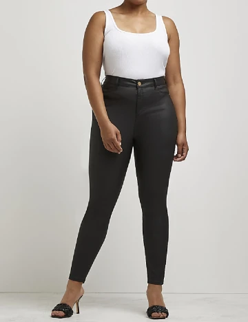 Pantaloni River Island Plus Size, negru