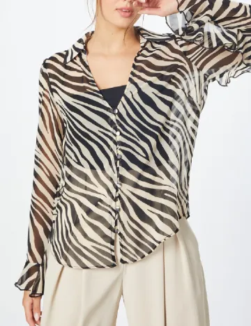 Camasa River Island, negru/crem