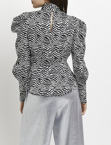 Bluza River Island, alb/negru