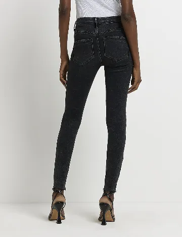 Blugi River Island, gri inchis