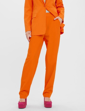 Pantaloni Vero Moda, portocaliu