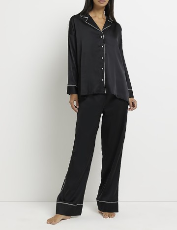 Pantaloni de pijama River Island, negru