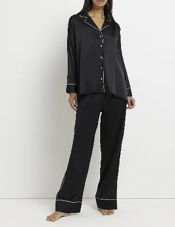Pantaloni de pijama River Island, negru