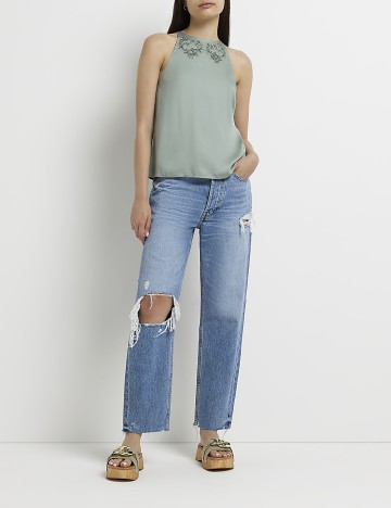 Bluza River Island, verde opalin