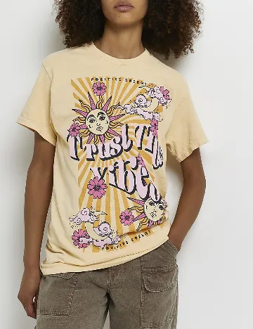 Tricou River Island, galben