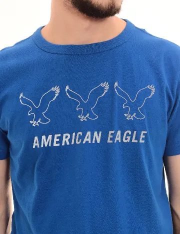 Tricou American Eagle, albastru Albastru