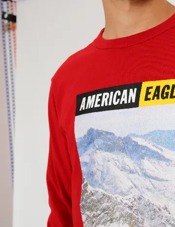 Bluza American Eagle, rosu Rosu