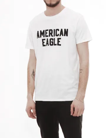 Tricou American Eagle, alb Alb