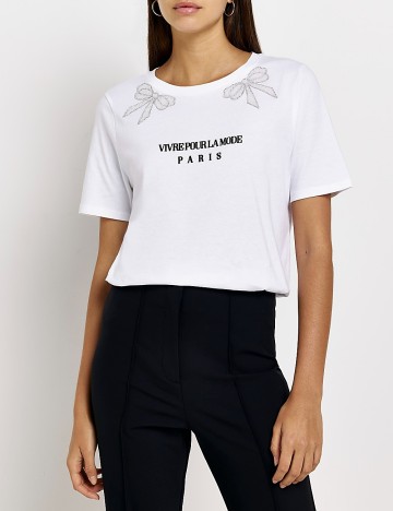 Tricou River Island, alb