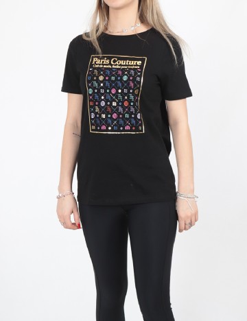 Tricou River Island, negru