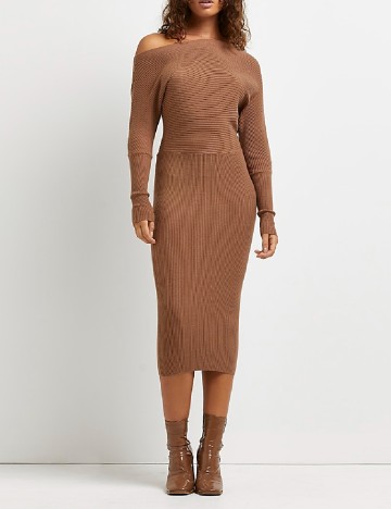 Rochie medie River Island, maro