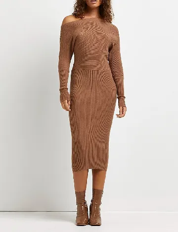 Rochie medie River Island, maro