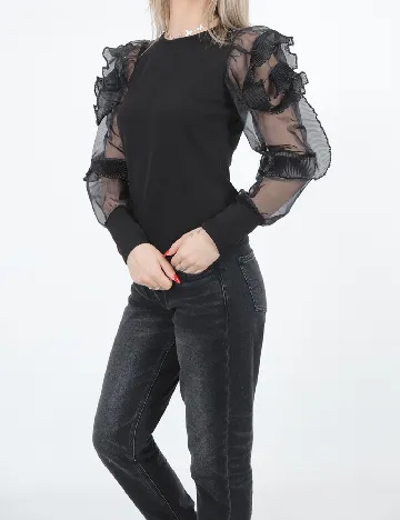 Bluza River Island, negru Negru