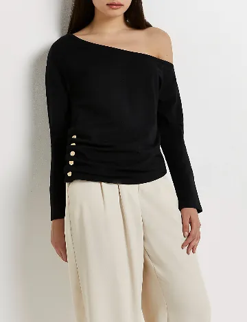 Bluza River Island, negru Negru