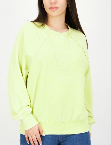 Bluza Oversize River Island, verde neon