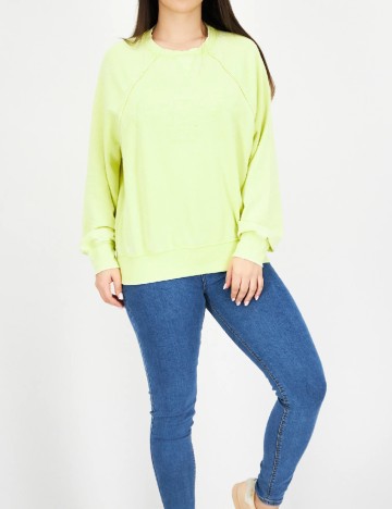 Bluza Oversize River Island, verde neon