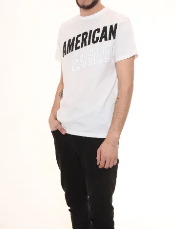 Tricou American Eagle, alb Alb