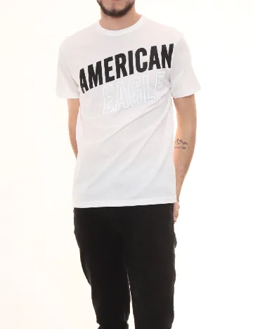 Tricou American Eagle, alb Alb