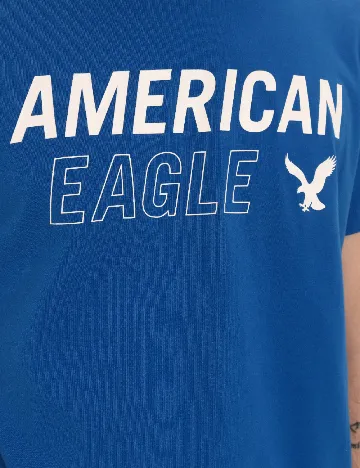 Tricou American Eagle, albastru Albastru