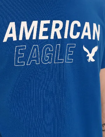 Tricou American Eagle, albastru Albastru