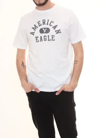 Tricou American Eagle, alb Alb