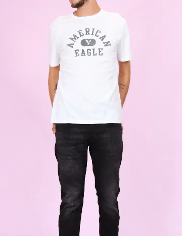 Tricou American Eagle, alb Alb