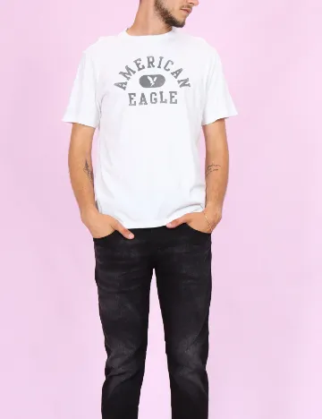 Tricou American Eagle, alb Alb