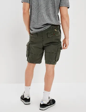 Pantaloni scurti American Eagle, kaki Verde