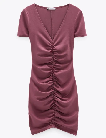 Rochie Zara, roz pudra inchis Roz