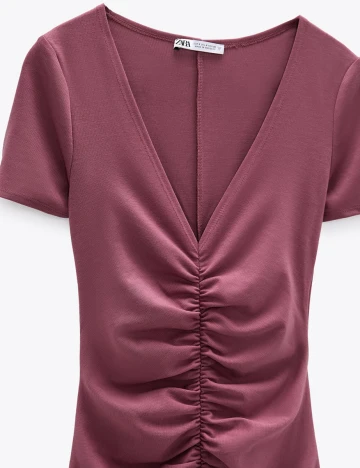 Rochie Zara, roz pudra inchis Roz