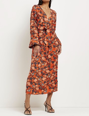 Rochie medie River Island, portocaliu