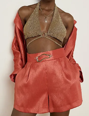 Pantaloni scurti River Island, caramiziu