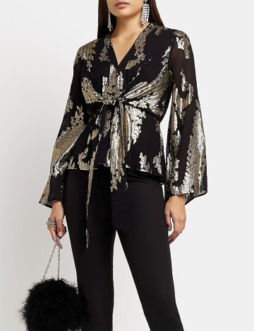 Bluza River Island, negru