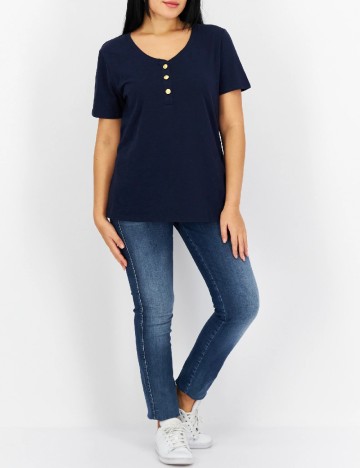 Tricou River Island, bleumarin