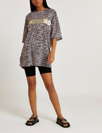 Tricou River Island, animal print