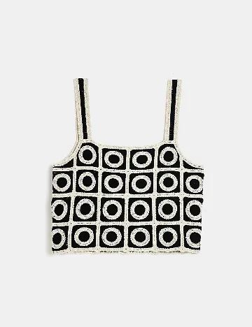 Top River Island, alb/negru