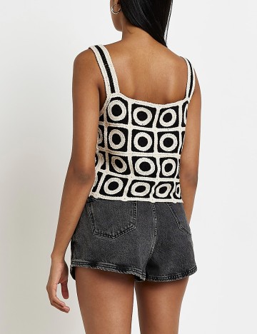 Top River Island, alb/negru