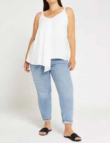 Maiou River Island Plus Size, alb Alb