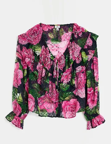 Camasa River Island, floral Floral print