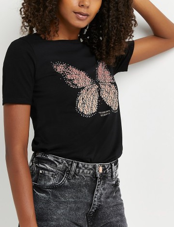 Tricou River Island, negru