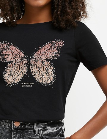 Tricou River Island, negru