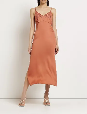 Rochie medie River Island, caramiziu