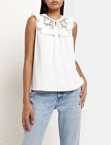 Bluza River Island, alb