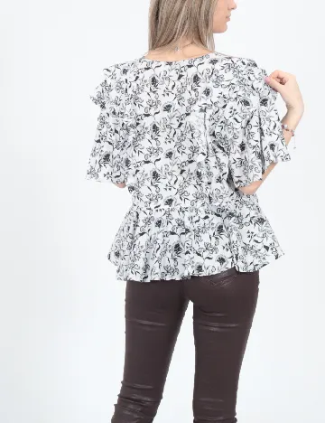 Bluza River Island, alb/negru