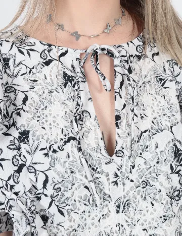 Bluza River Island, alb/negru